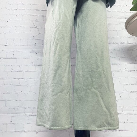 NEW Alice + Olivia Caprice Drop Shoulder Tunic Sweater Wide Leg Knit Pants Sage - Picture 8 of 13
